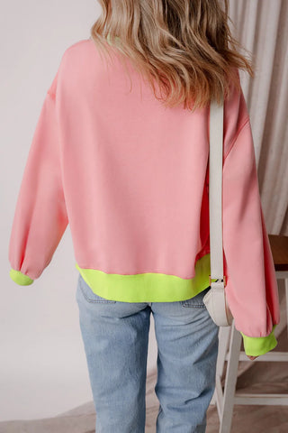 Letter Graphic Round Neck Long Sleeve Sweatshirt, Trendsi - A Blissfully Beautiful Boutique