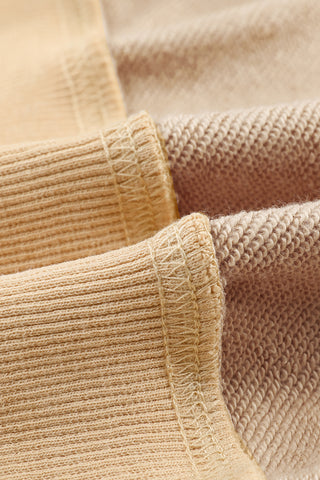 Khaki Drop Shoulder Ribbed Trim Oversized Sweatshirt, A Blissfully Beautiful Boutique - A Blissfully Beautiful Boutique