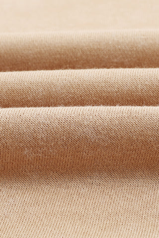 Khaki Drop Shoulder Ribbed Trim Oversized Sweatshirt, A Blissfully Beautiful Boutique - A Blissfully Beautiful Boutique