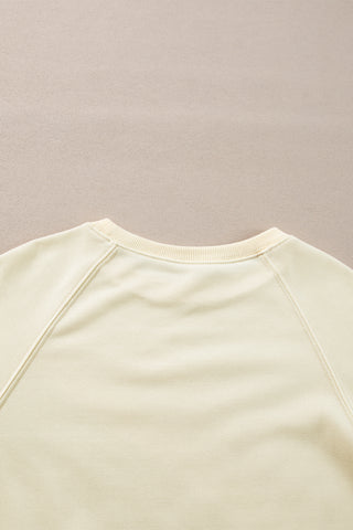 Apricot Rainbow Colorblock Striped Pullover Sweatshirt, A Blissfully Beautiful Boutique - A Blissfully Beautiful Boutique