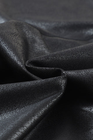 Black Crossed Dip Waist Sleek Leather Leggings, A Blissfully Beautiful Boutique - A Blissfully Beautiful Boutique