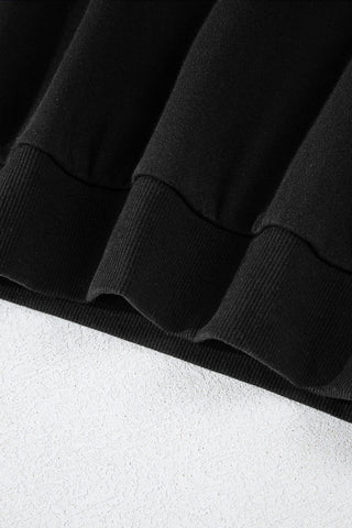 Black GAME DAY Rugby Football Graphic Pullover and Shorts Casual Outfit, A Blissfully Beautiful Boutique - A Blissfully Beautiful Boutique