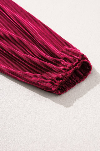 Red Tie Back Square Neck Velvet Babydoll Dress, A Blissfully Beautiful Boutique - A Blissfully Beautiful Boutique