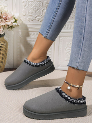 Round Toe Platform Slippers, Trendsi - A Blissfully Beautiful Boutique