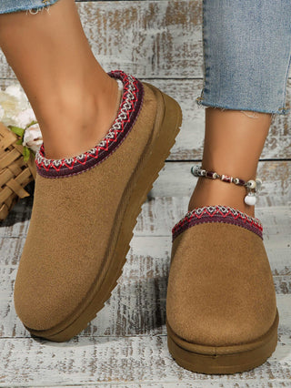 Round Toe Platform Slippers, Trendsi - A Blissfully Beautiful Boutique