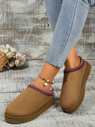 Round Toe Platform Slippers, Trendsi - A Blissfully Beautiful Boutique