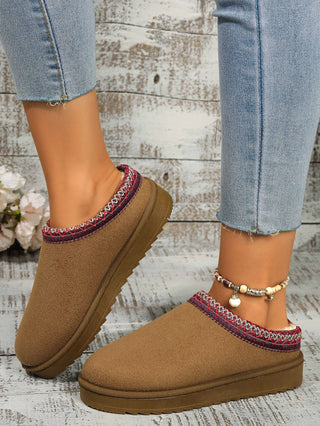 Round Toe Platform Slippers, Trendsi - A Blissfully Beautiful Boutique