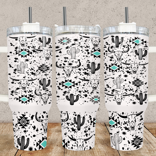 Western Splatter 40oz Tumbler, Tea-Shirt Shoppe - A Blissfully Beautiful Boutique