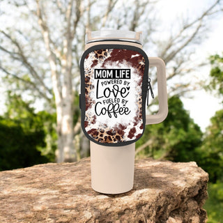 Fueled By Coffee Zippered Pouch/Bag For 40oz Tumbler, Tea-Shirt Shoppe - A Blissfully Beautiful Boutique