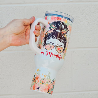 Mom Life 40oz Tumbler, Tea-Shirt Shoppe - A Blissfully Beautiful Boutique