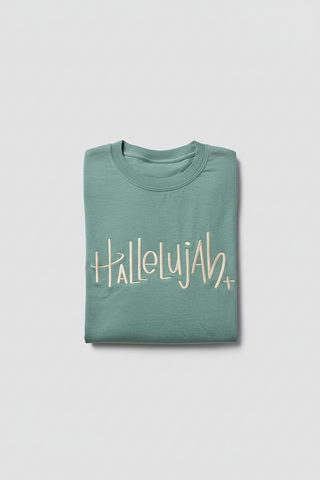 Hallelujah Embroidered Comfort Color T-Shirt, Merch Girls - A Blissfully Beautiful Boutique