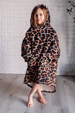 Kids Oversized Hoodie Blanket in Leopard, Ave Shops - A Blissfully Beautiful Boutique