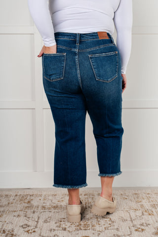 Janice High Rise Button Fly Wide Leg Crop Jeans, Ave Shops - A Blissfully Beautiful Boutique