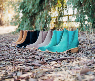 Wylie Suede Ankle Boot in Teal, Ave Shops - A Blissfully Beautiful Boutique