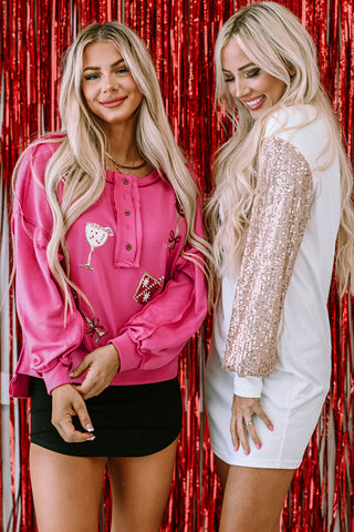 White Sequin Puff Sleeve Shift Mini Dress, A Blissfully Beautiful Boutique - A Blissfully Beautiful Boutique