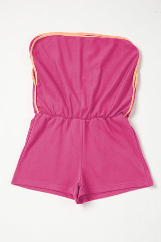 Rose Red Color Contrast Loose Pullover and Lace-up Waist Skort Set, A Blissfully Beautiful Boutique - A Blissfully Beautiful Boutique