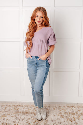 Pleasantly Perfect Bubble Sleeve Peasant Blouse, Ave Shops - A Blissfully Beautiful Boutique