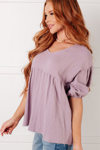Pleasantly Perfect Bubble Sleeve Peasant Blouse, Ave Shops - A Blissfully Beautiful Boutique