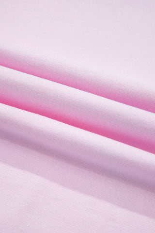Light Pink Flag Bow Graphic Crewneck Tee, A Blissfully Beautiful Boutique - A Blissfully Beautiful Boutique