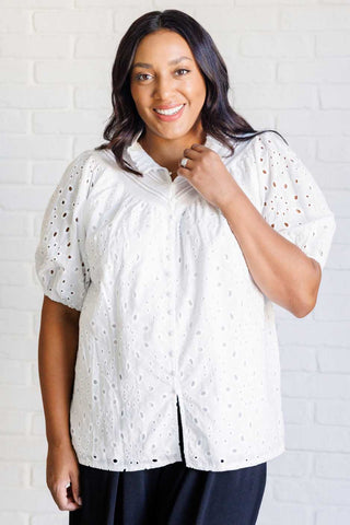 I'll Let You Know Eyelet Lace Blouse, Ave Shops - A Blissfully Beautiful Boutique