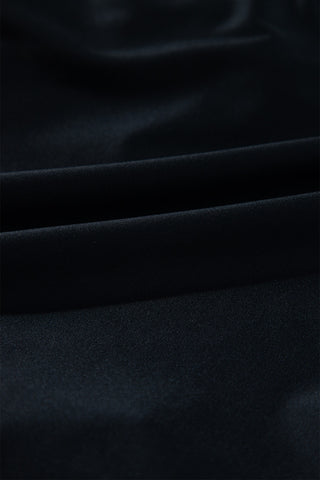 Black Color Contrast Ruffled Wrap V Neck Swimsuit, A Blissfully Beautiful Boutique - A Blissfully Beautiful Boutique