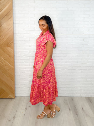The Way You Move Flutter Sleeve Dress in Fuchsia, Ave Shops - A Blissfully Beautiful Boutique