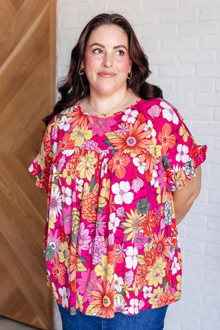 Flit About Floral Top in Pink, Ave Shops - A Blissfully Beautiful Boutique