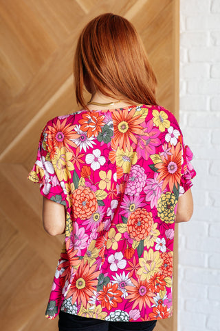 Flit About Floral Top in Pink, Ave Shops - A Blissfully Beautiful Boutique
