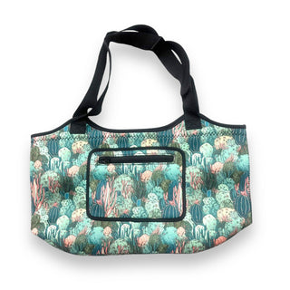 Coral Cactus Neoprene Tote, Drink Handlers - A Blissfully Beautiful Boutique