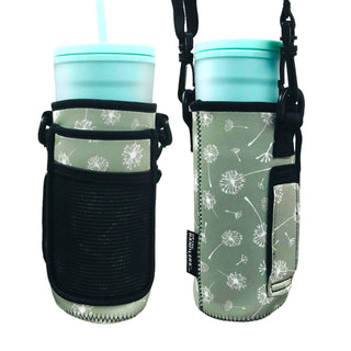 Dandelion 30-40oz Tumbler Handler™  With Carrying Strap, Drink Handlers - A Blissfully Beautiful Boutique