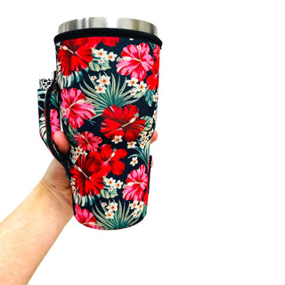 Hibiscus 30oz Tumbler Handler™, Drink Handlers - A Blissfully Beautiful Boutique