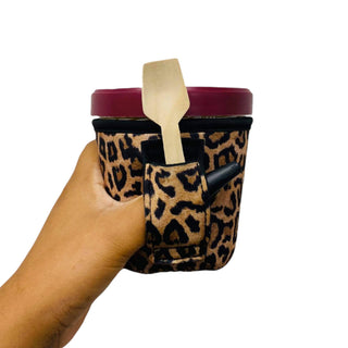Leopard Pint Size Ice Cream Handler™, Drink Handlers - A Blissfully Beautiful Boutique