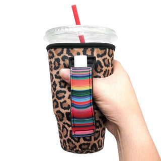 Leopard w/ Serape 20oz Large Coffee / Tea / Tumbler Handler™, Drink Handlers - A Blissfully Beautiful Boutique