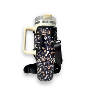 Puppy Paws 40oz Tumbler With Handle Sleeve, Drink Handlers - A Blissfully Beautiful Boutique