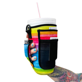 Rainbow 30-40oz Tumbler Handler™  With Carrying Strap, Drink Handlers - A Blissfully Beautiful Boutique