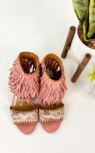 True Fringe Wedge in Blush, Ave Shops - A Blissfully Beautiful Boutique