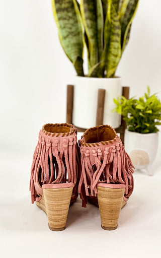 True Fringe Wedge in Blush, Ave Shops - A Blissfully Beautiful Boutique
