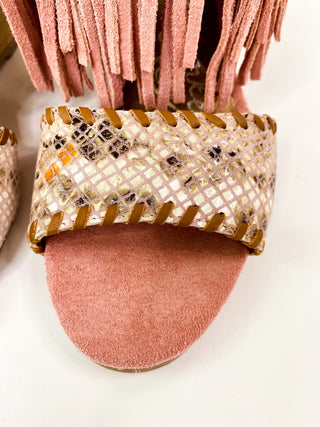 True Fringe Wedge in Blush, Ave Shops - A Blissfully Beautiful Boutique