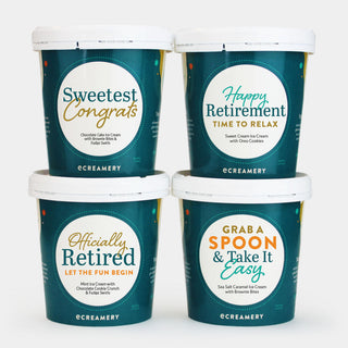 Retirement Ice Cream Gift - 4 Pints, eCreamery - A Blissfully Beautiful Boutique