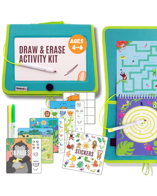 Totebook Kids Dry Erase Travel Activity Book, UnbuckleMe® - A Blissfully Beautiful Boutique