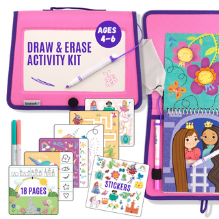 Totebook Kids Dry Erase Travel Activity Book, UnbuckleMe® - A Blissfully Beautiful Boutique