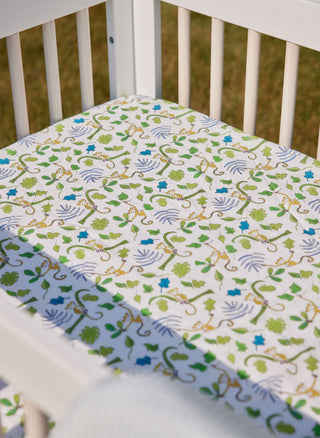 Happy Monkey Crib Sheet, Timo & Violet - A Blissfully Beautiful Boutique