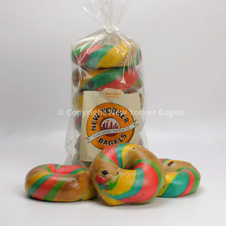 Rainbow Bagels - 2 Dozen, New Yorker Bagels - A Blissfully Beautiful Boutique