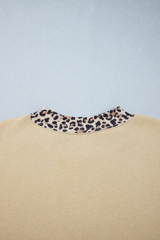 Coffee Plus Size Polka Dot Trim Mock Neck BLESS Graphic Sweatshirt