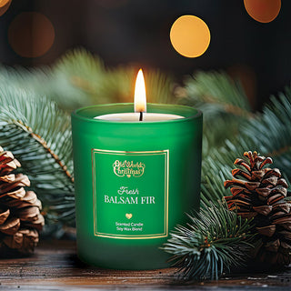 Fresh Balsam Fir Candle, Old World Christmas - A Blissfully Beautiful Boutique