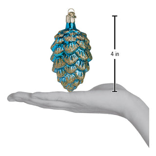 Blue Ponderosa Pine Cone Ornament, Old World Christmas - A Blissfully Beautiful Boutique