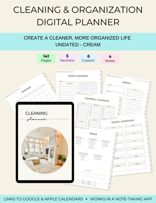 Cleaning & Organization Digital Planner, Jessica Autumn - A Blissfully Beautiful Boutique