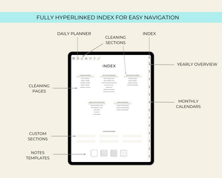 Cleaning & Organization Digital Planner, Jessica Autumn - A Blissfully Beautiful Boutique
