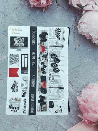 4 Sheets - Shopping is my Cardio Planner Stickers Kit, The Fabulous Planner - A Blissfully Beautiful Boutique