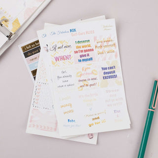 3 Sheets Self Care Sticker Set, The Fabulous Planner - A Blissfully Beautiful Boutique